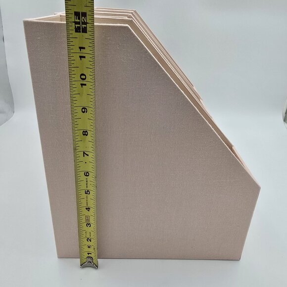 Brightroom Blush Canvas Magazine File Holder & Organizer Set Of 4 Durable Design - Picture 4 of 7